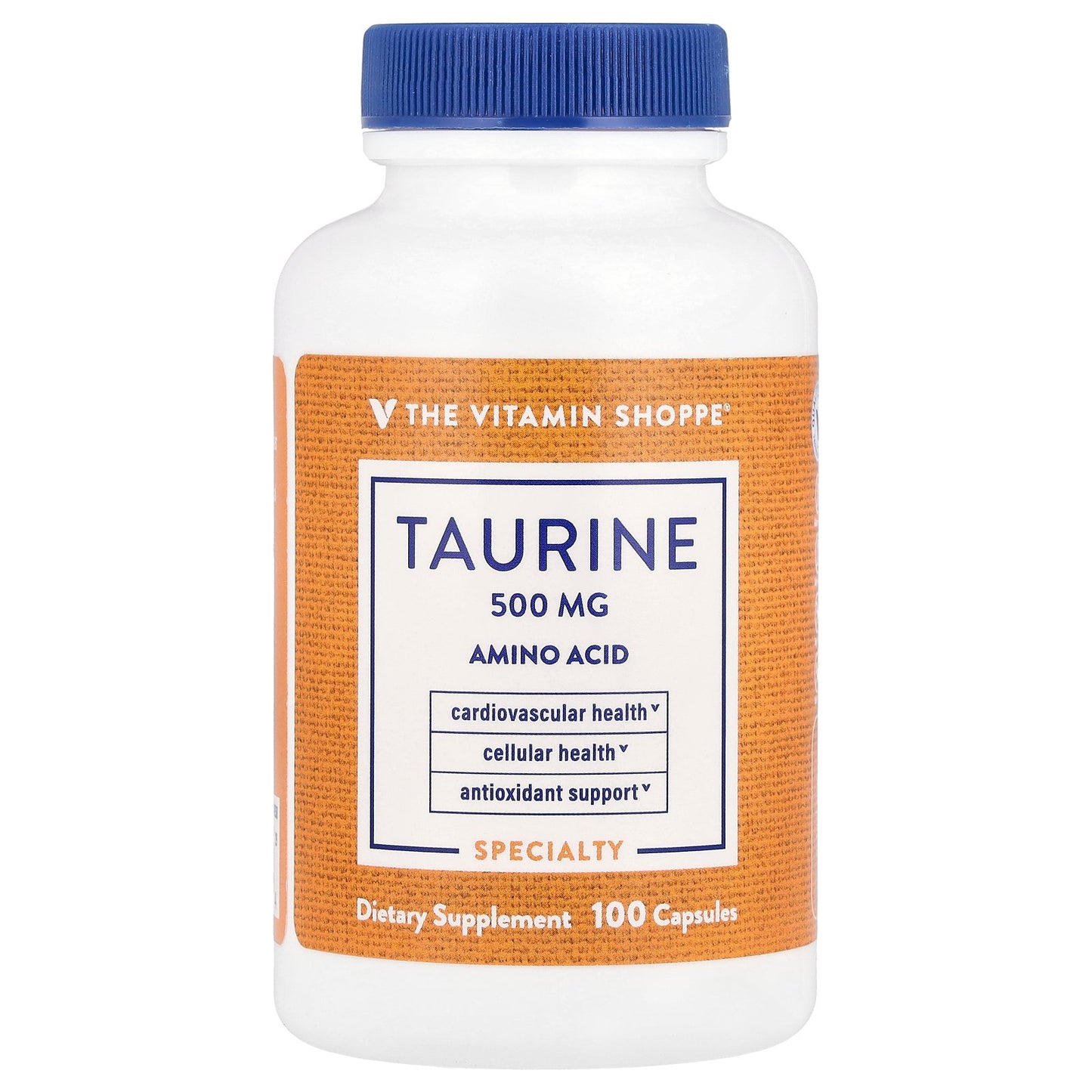 The Vitamin Shoppe, Taurine, 500 mg, 100 Capsules