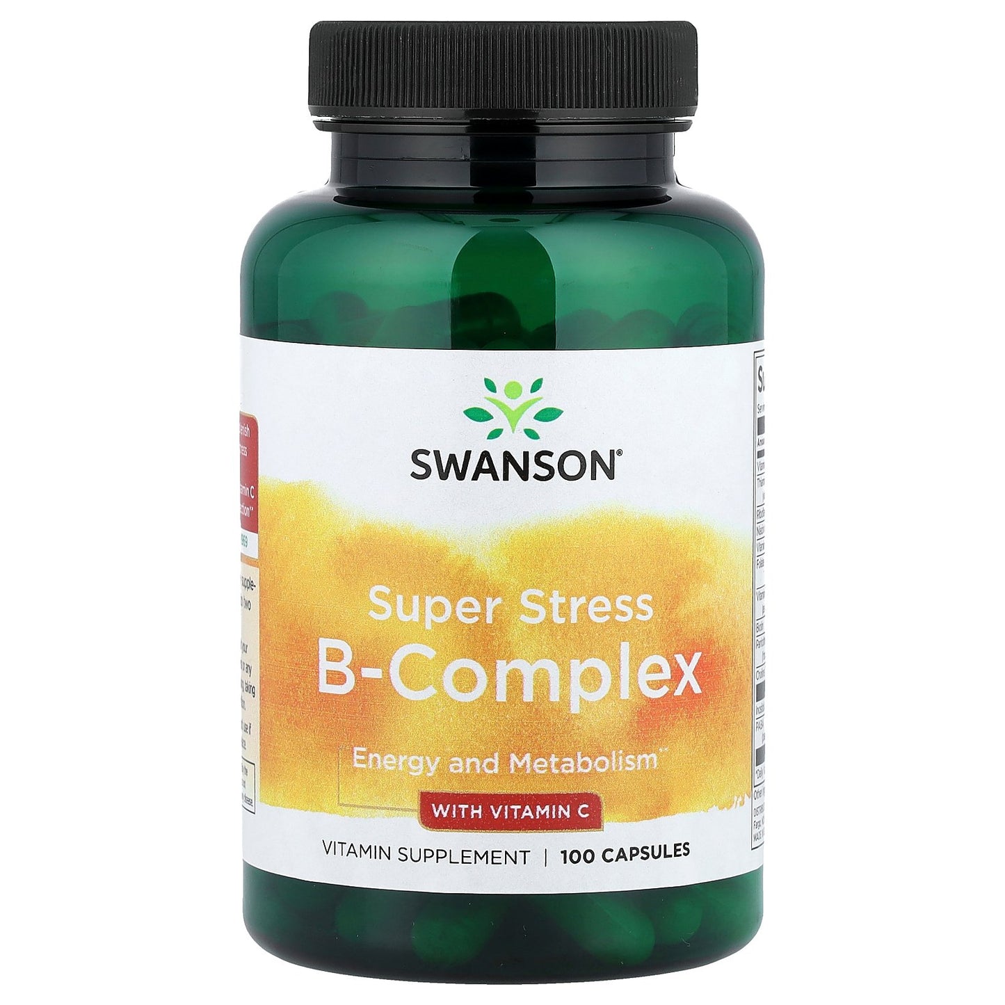 Swanson, Super Stress B-Complex With Vitamin C, 100 Capsules