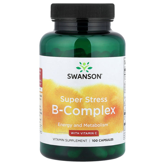 Swanson, Super Stress B-Complex With Vitamin C, 100 Capsules