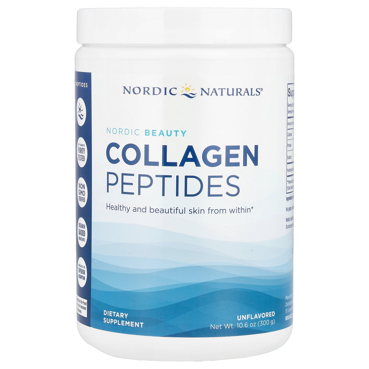 Nordic Naturals, Nordic Beauty, Collagen Peptides, Unflavored, 10.6 oz (300 g)