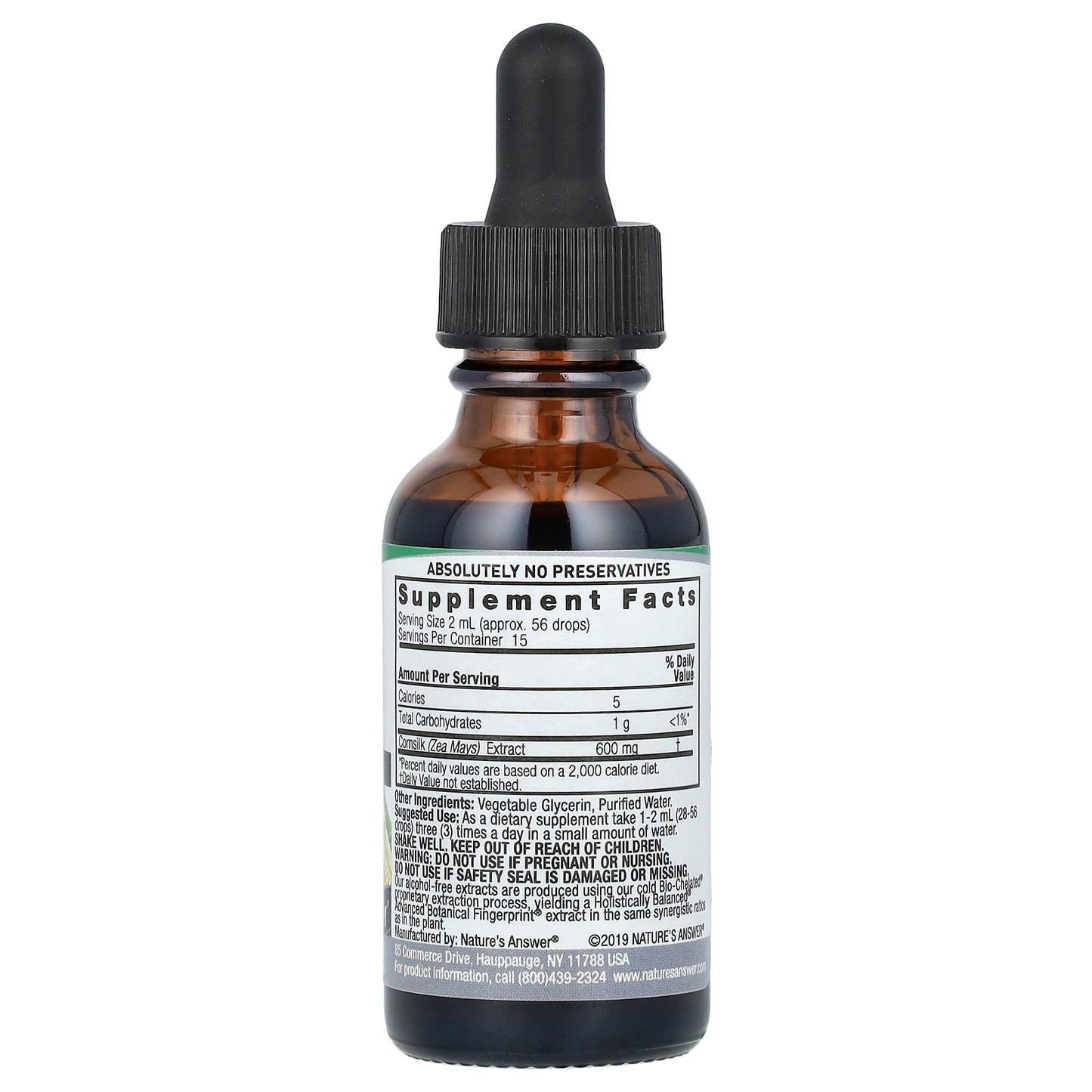 Nature's Answer, Cornsilk Extract, Alcohol-Free, 2,000 mg, 1 fl oz (30 ml)