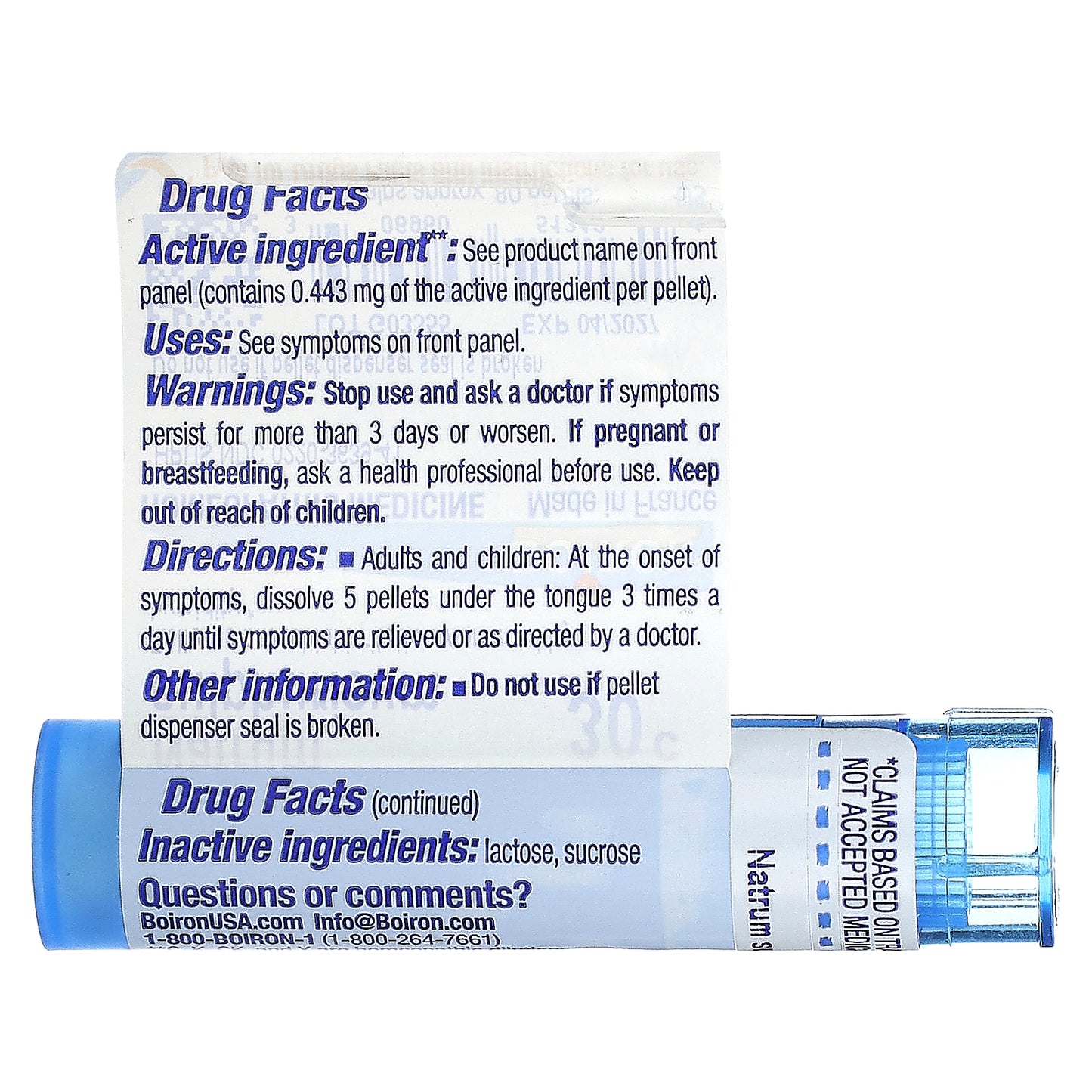 Boiron, Natrum Sulphuricum, 30C, Cough Relief, Approx 80 Pellets