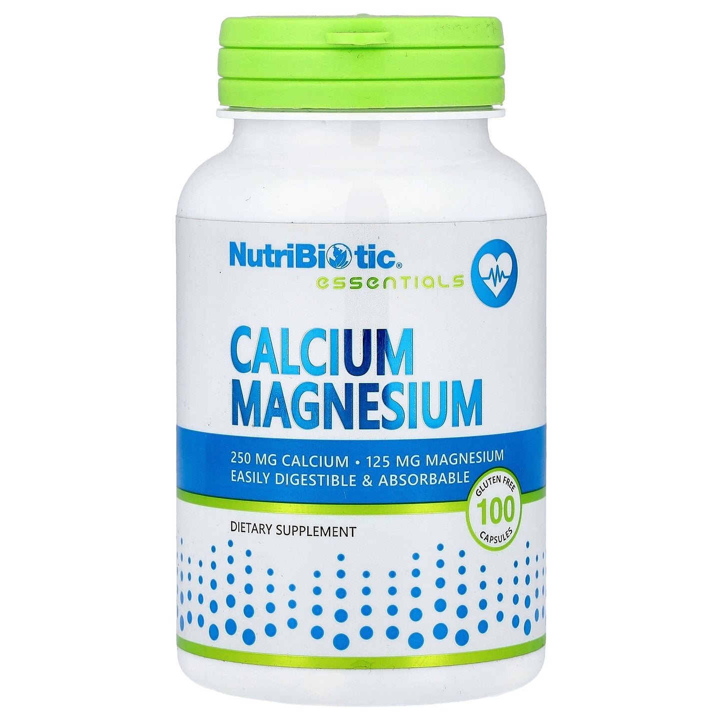 NutriBiotic, Essentials, Calcium Magnesium, 100 Gluten Free Capsules