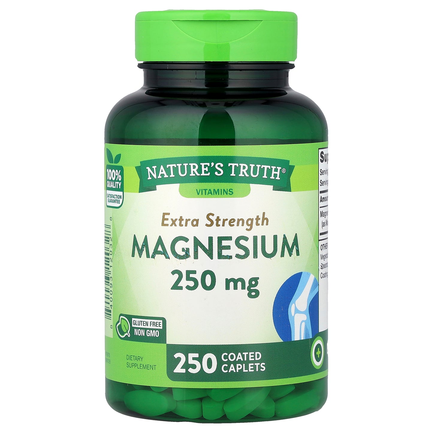 Nature's Truth, Magnesium, 250 mg, 250 Coated Caplets