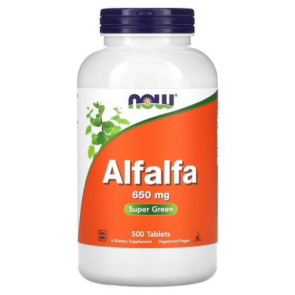 NOW Foods, Alfalfa, 650 mg, 500 Tablets
