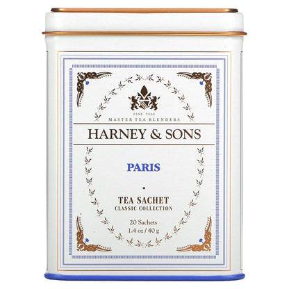 Harney & Sons, Classic Collection, Paris Tea, 20 Sachets, 1.4 oz (40 g)