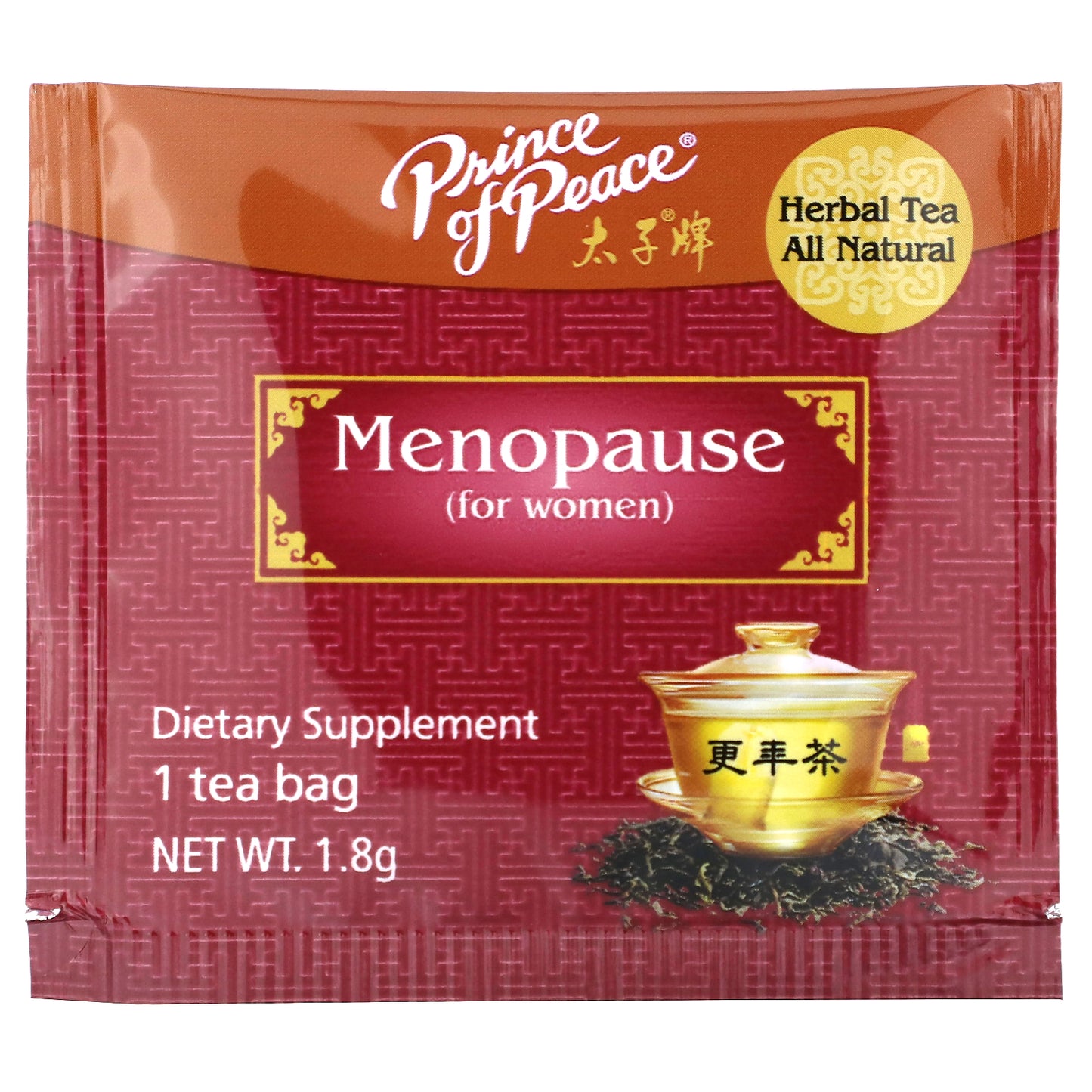 Prince of Peace, Herbal Tea, Menopause, For Women, 18 Tea Bags, 1.14 oz (32.4 g)