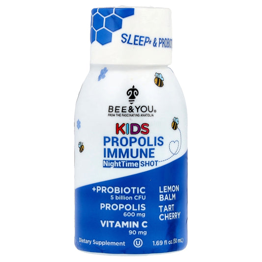 Bee & You, Kids, Propolis Immune NightTime Shot, 1.69 fl oz (50 ml)