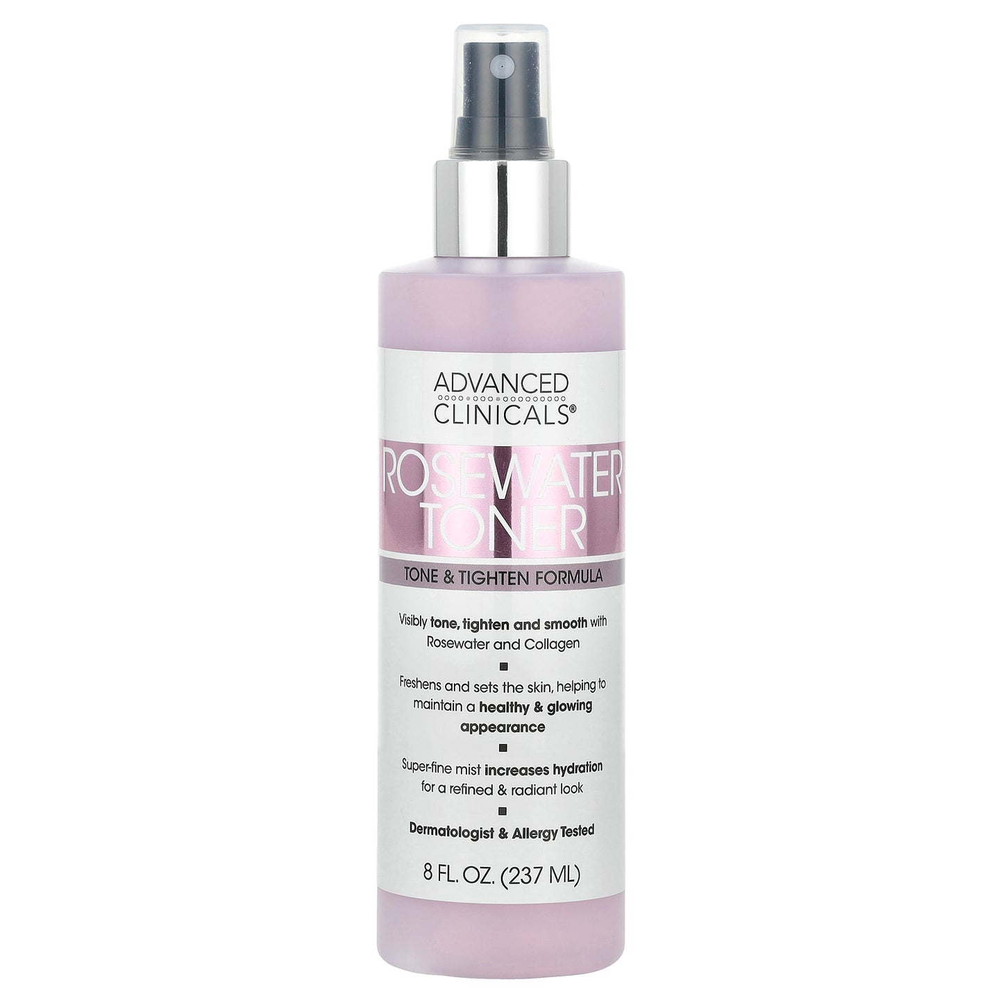 Advanced Clinicals, Rosewater Toner, Tone & Tighten Formula, 8 fl oz (237 ml)