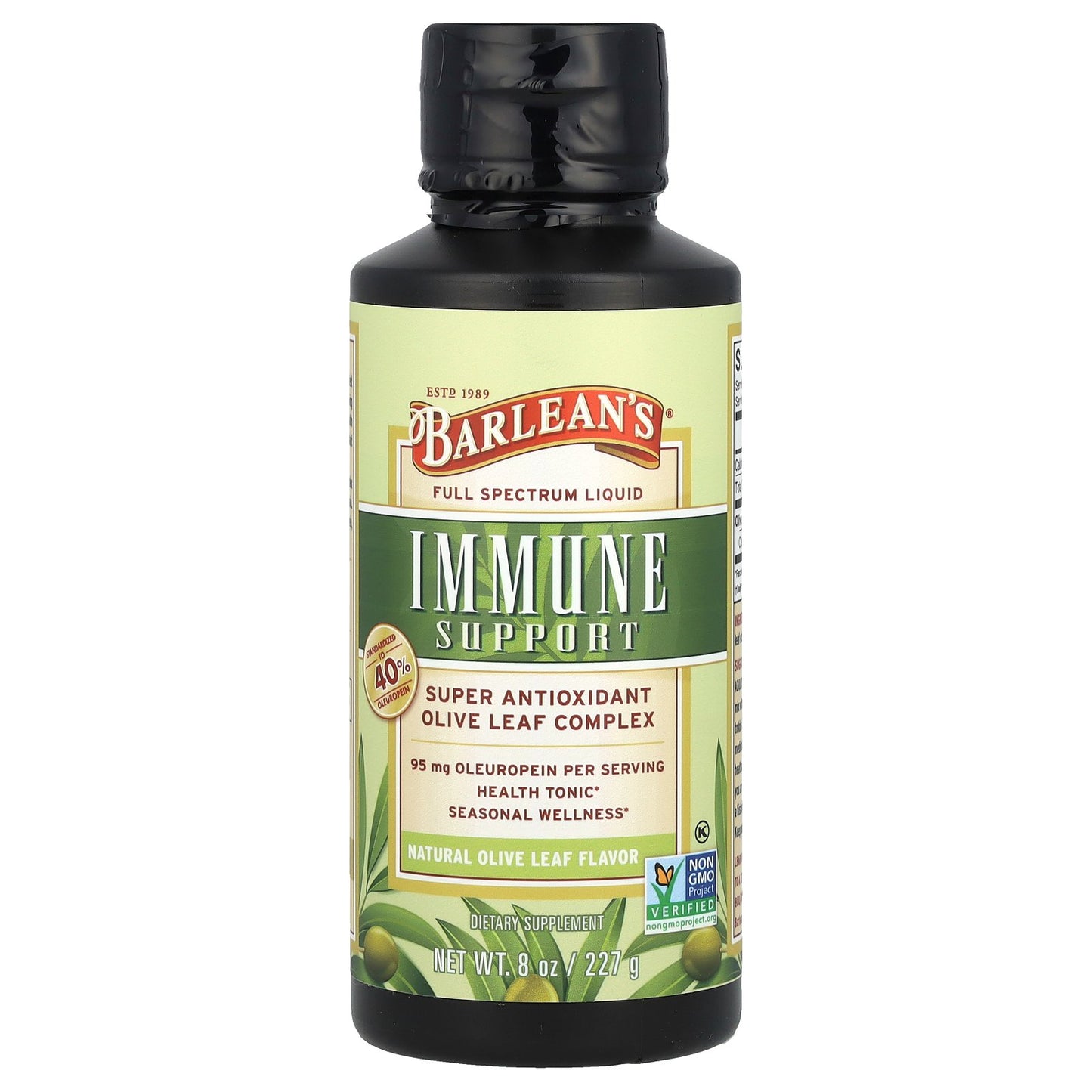 Barlean's, Olive Leaf Complex, Natural Olive Leaf, 95 mg, 8 oz (227 g)