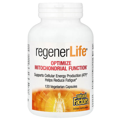 Natural Factors, RegenerLife®, Optimize Mitochondrial Function, 120 Vegetarian Capsules