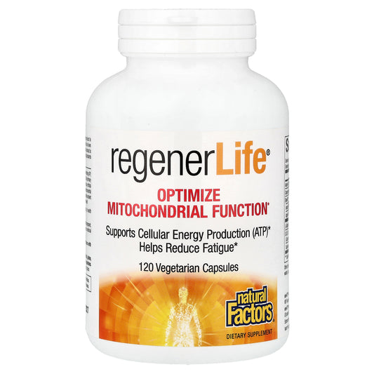 Natural Factors, RegenerLife®, Optimize Mitochondrial Function, 120 Vegetarian Capsules