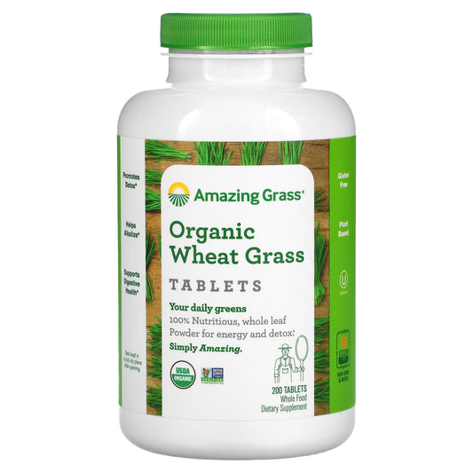 Amazing Grass, Organic Wheat Grass Tablets, 200 Tablets