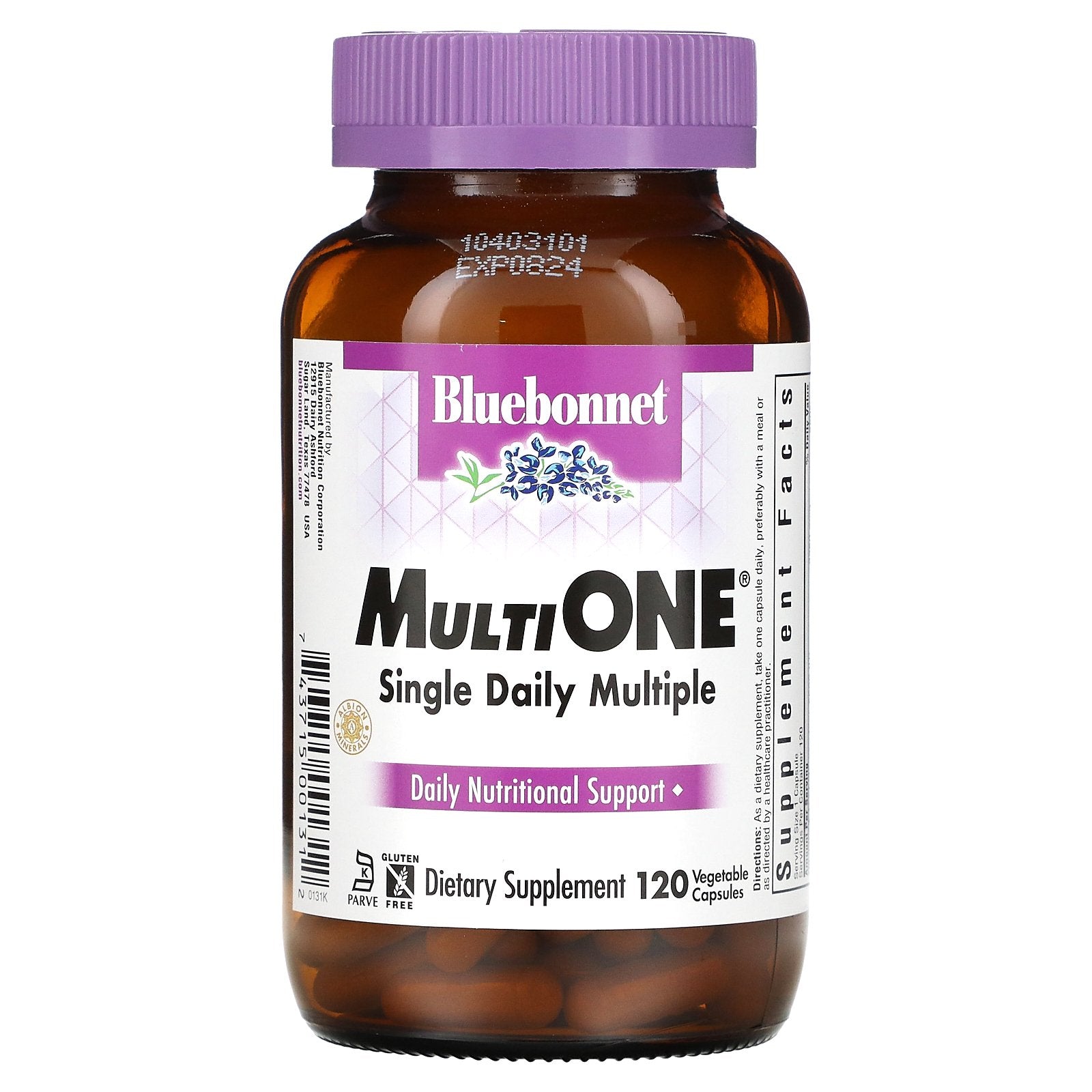 Bluebonnet Nutrition, MultiONE, Single Daily Multiple, 120 Vegetable Capsules