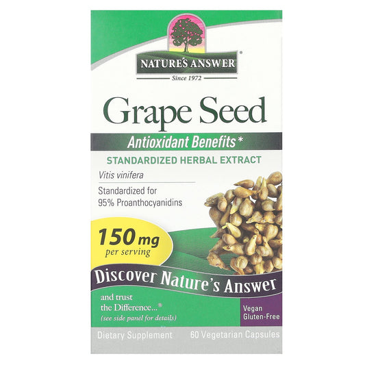 Nature's Answer, Grape Seed, 150 mg, 60 Vegetarian Capsules