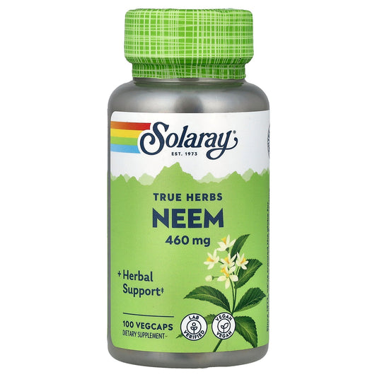 Solaray, True Herbs, Neem, 460 mg, 100 VegCaps