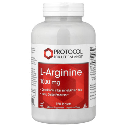 Protocol for Life Balance, L-Arginine, 1,000 mg, 120 Tablets