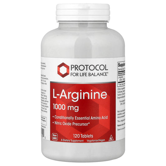 Protocol for Life Balance, L-Arginine, 1,000 mg, 120 Tablets