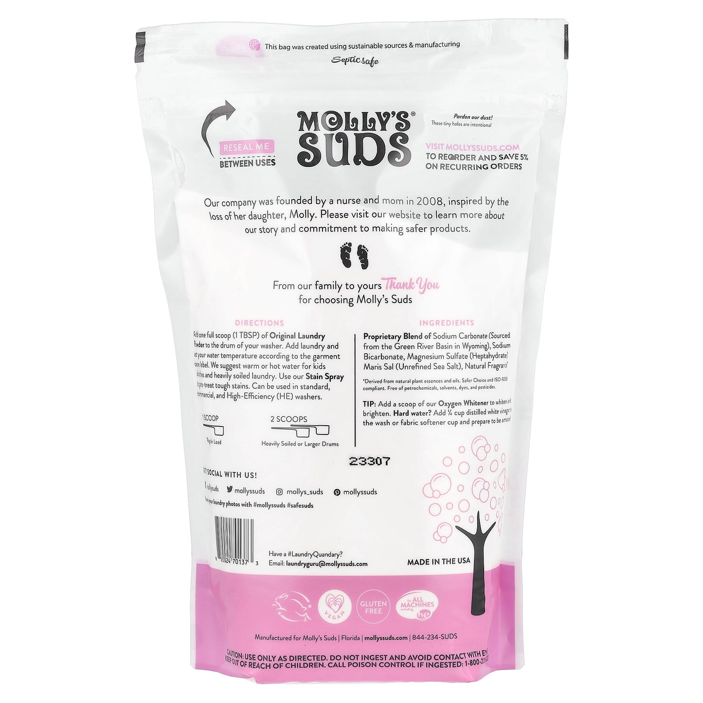 Molly's Suds, Original Laundry Powder, Lotus and Peony, 79 oz (2.23 kg)