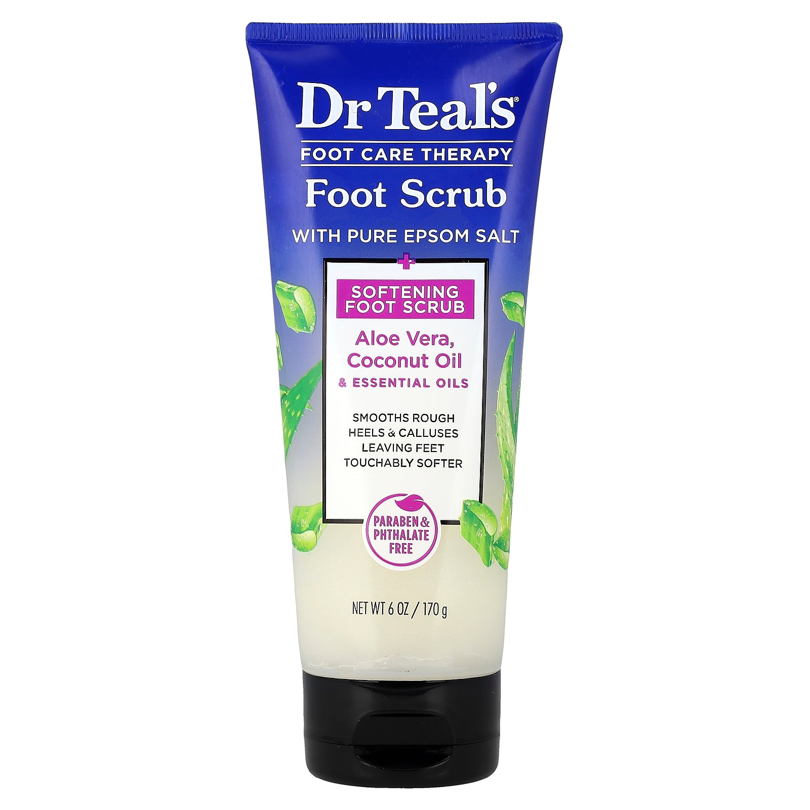 Dr. Teal's, Foot Care Therapy, Foot Scrub with Pure Epsom Salt, 6 oz (170 g)
