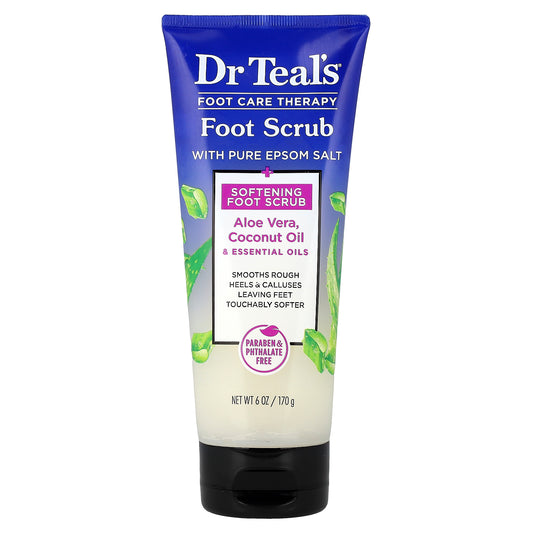 Dr. Teal's, Foot Care Therapy, Foot Scrub with Pure Epsom Salt, 6 oz (170 g)