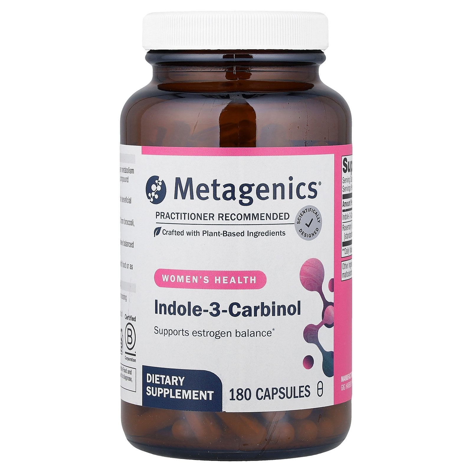 Metagenics, Women's Health, Indole-3-Carbinol, 180 Capsules