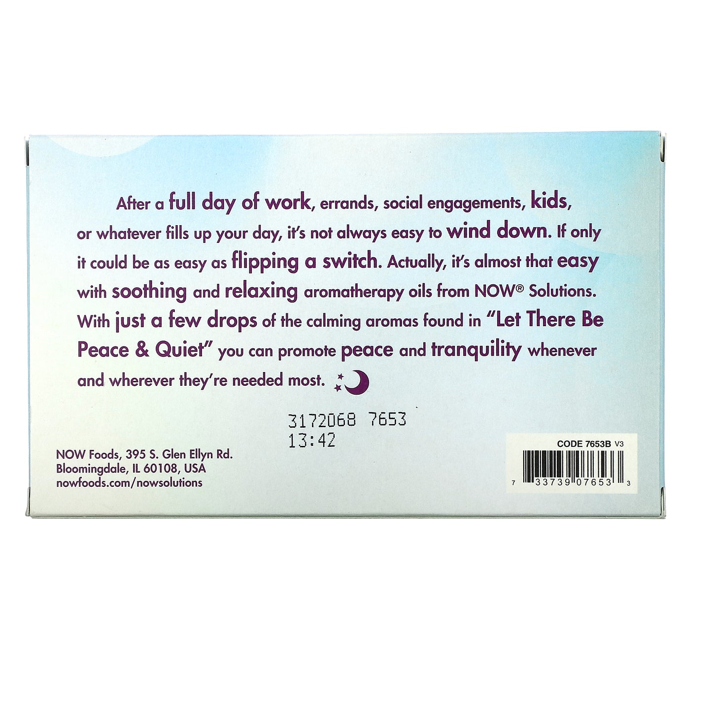 NOW Foods, Solutions, Let There Be Peace & Quiet, Relaxing Essential Oils Kit, 4 Bottles, 1/3 fl oz (10 ml) Each