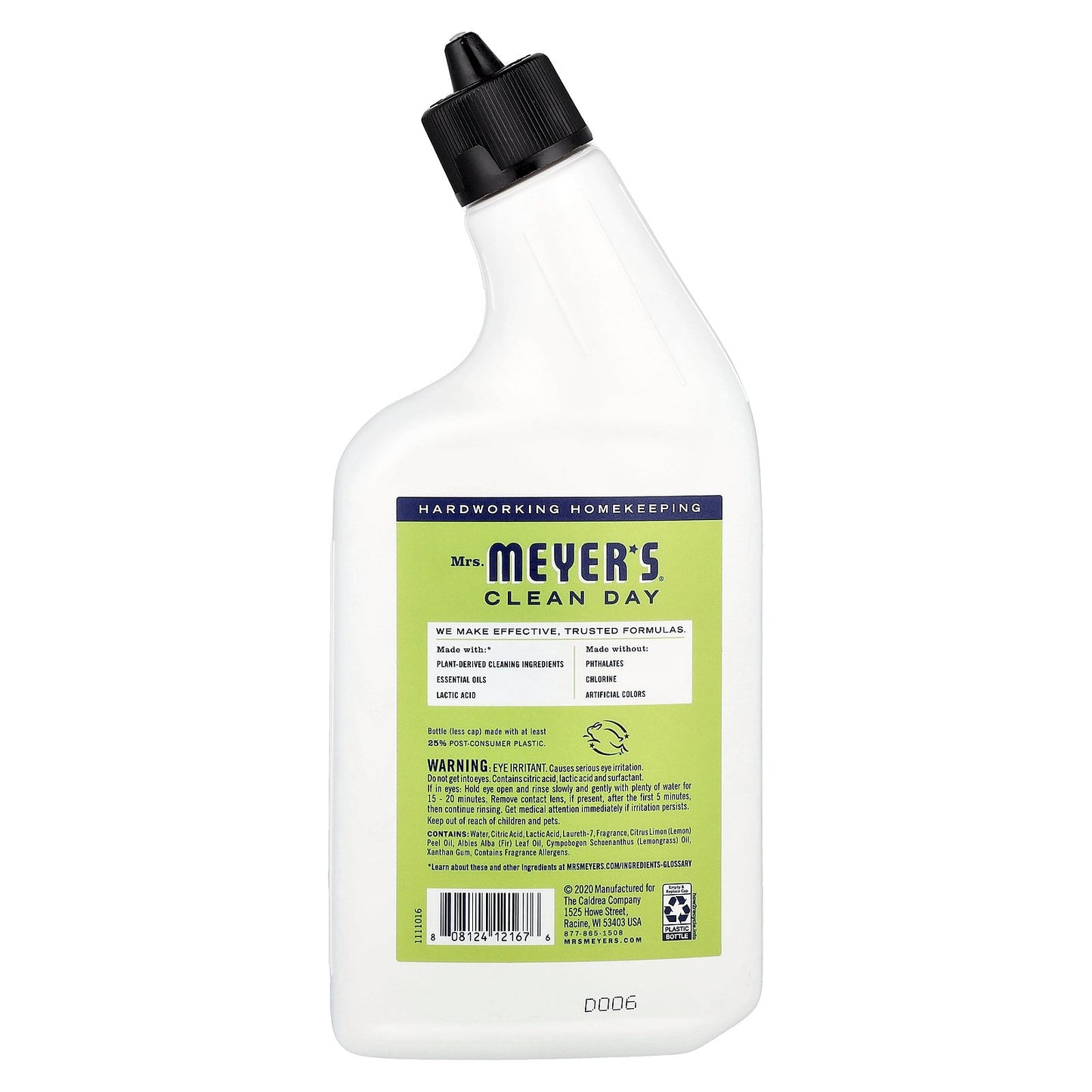 Mrs. Meyers Clean Day, Toilet Bowl Cleaner, Lemon Verbena, 24 fl oz (710 ml)