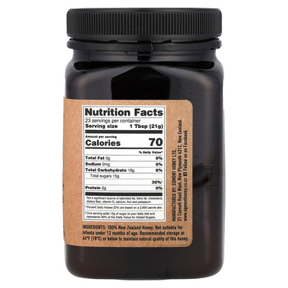 Egmont Honey, Multifloral Manuka Honey, Raw And Unpasteurized, MGO 100+, 17.6 oz (500 g)