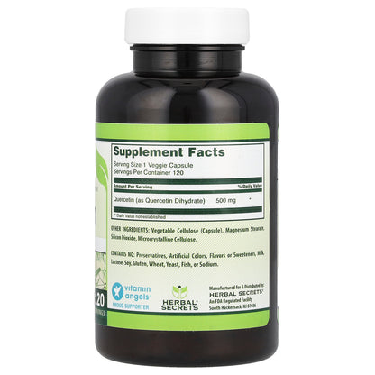 Herbal Secrets, Quercetin, 500 mg, 120 Veggie Capsules