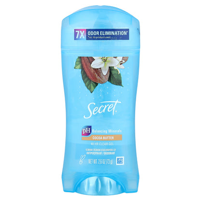 Secret, 48 Hour Clear Gel Antiperspirant/Deodorant, Cocoa Butter, 2.6 oz (73 g)