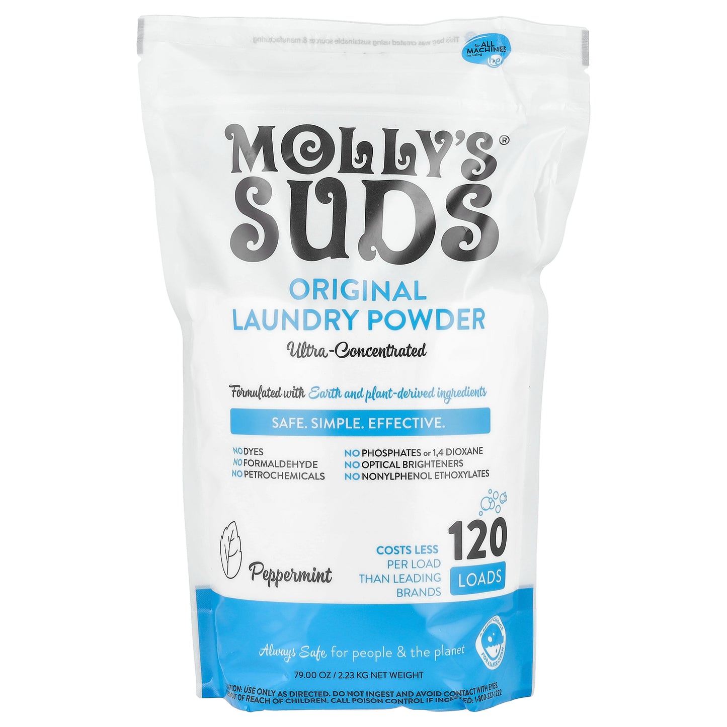 Molly's Suds, Original Laundry Powder, Peppermint, 79 oz (2.23 kg)