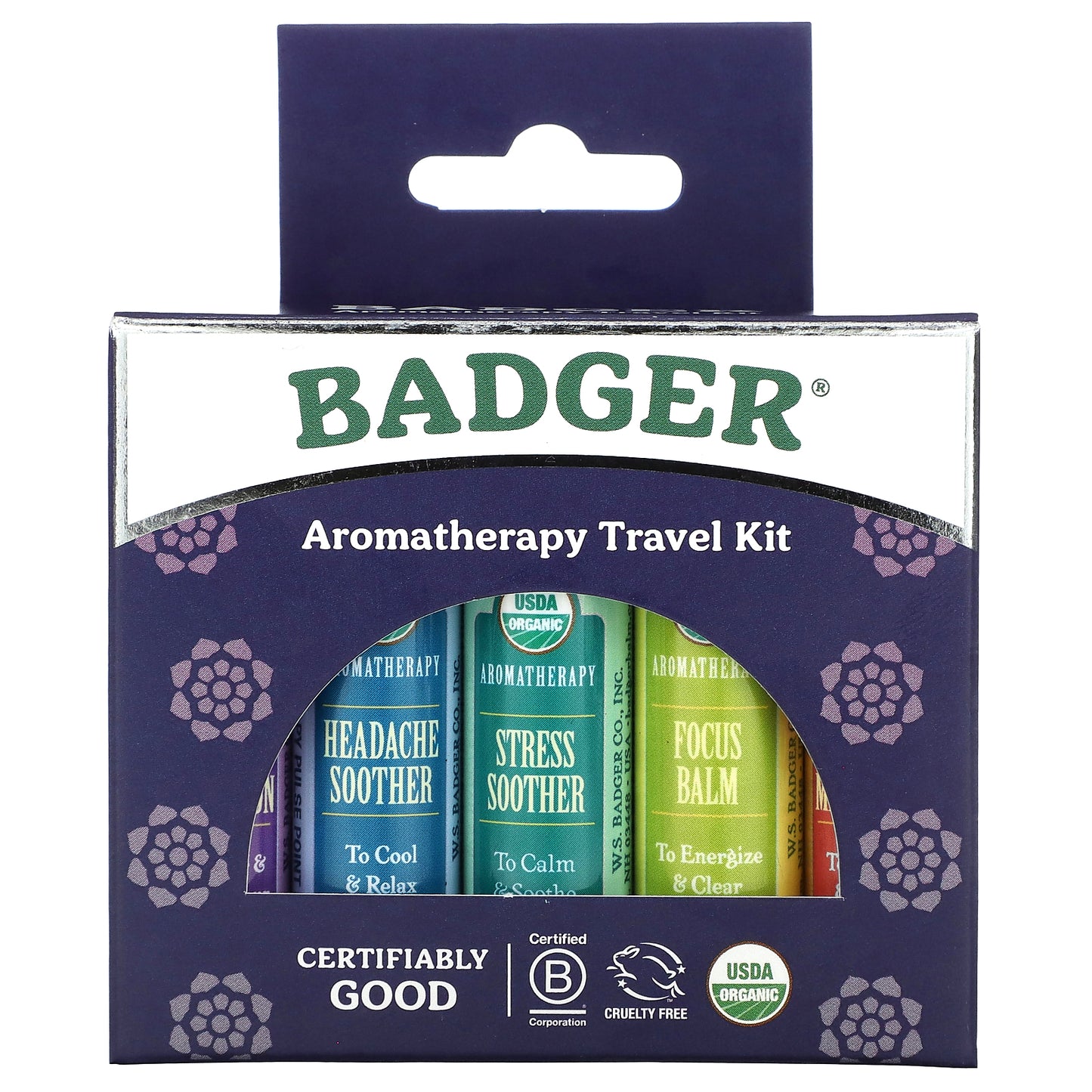 Badger, Aromatherapy Travel Kit, 5 Pack, 0.15 oz (4.3 g) Each