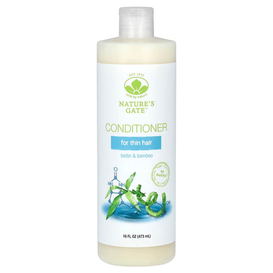 Mild By Nature, (Nature's Gate), Biotin & Bamboo Conditioner for Thin Hair, 16 fl oz (473 ml)