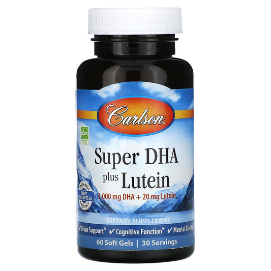 Carlson, Super DHA Plus Lutein, 60 Soft Gels