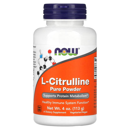 NOW Foods, L-Citrulline, Pure Powder, 4 oz (113 g)