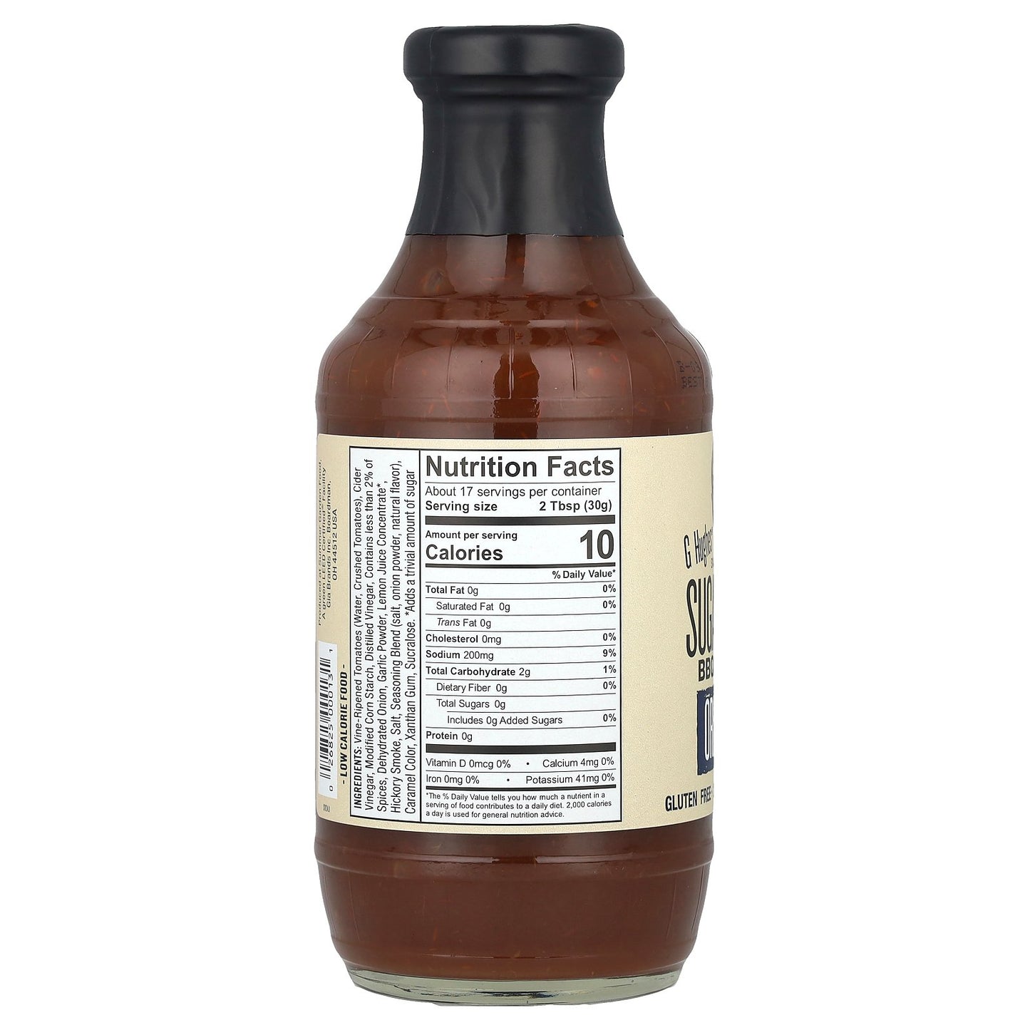 G Hughes, Sugar Free BBQ Sauce, Original, 18 oz (510 g)
