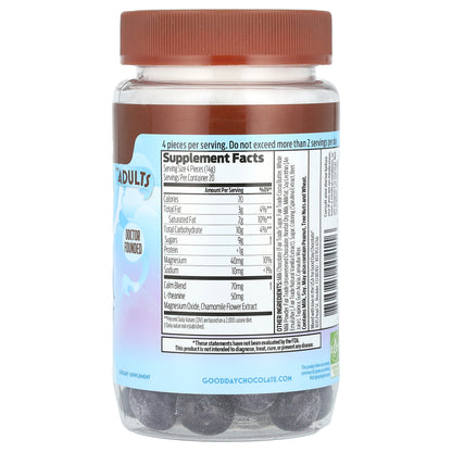 Good Day Chocolate, Calm Supplement, For Adults, Milk Chocolate, 80 Candy Coated Pieces