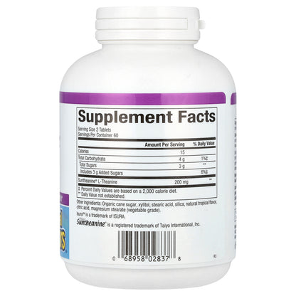 Natural Factors, Stress-Relax, Suntheanine L-Theanine, 100 mg, 120 Chewable Tablets