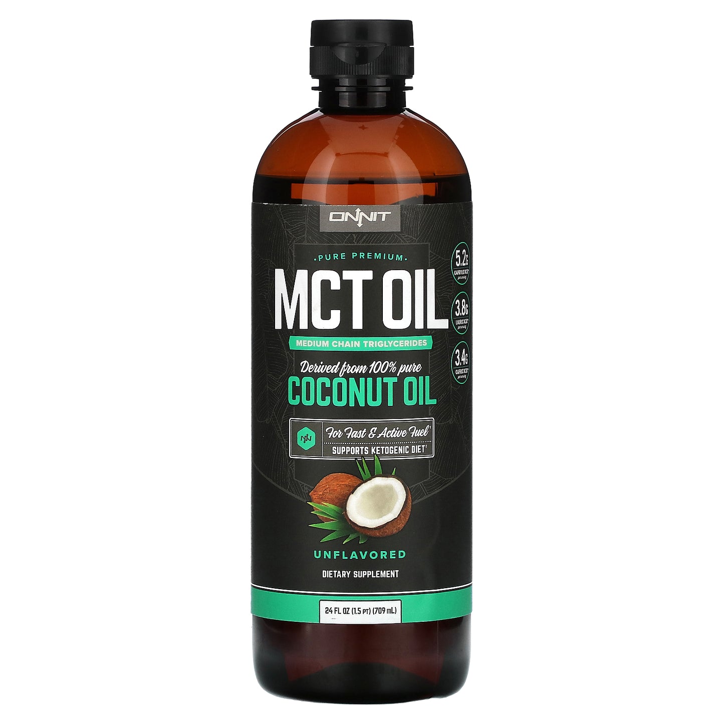 Onnit, MCT Oil, Unflavored, 24 fl oz (709 ml)