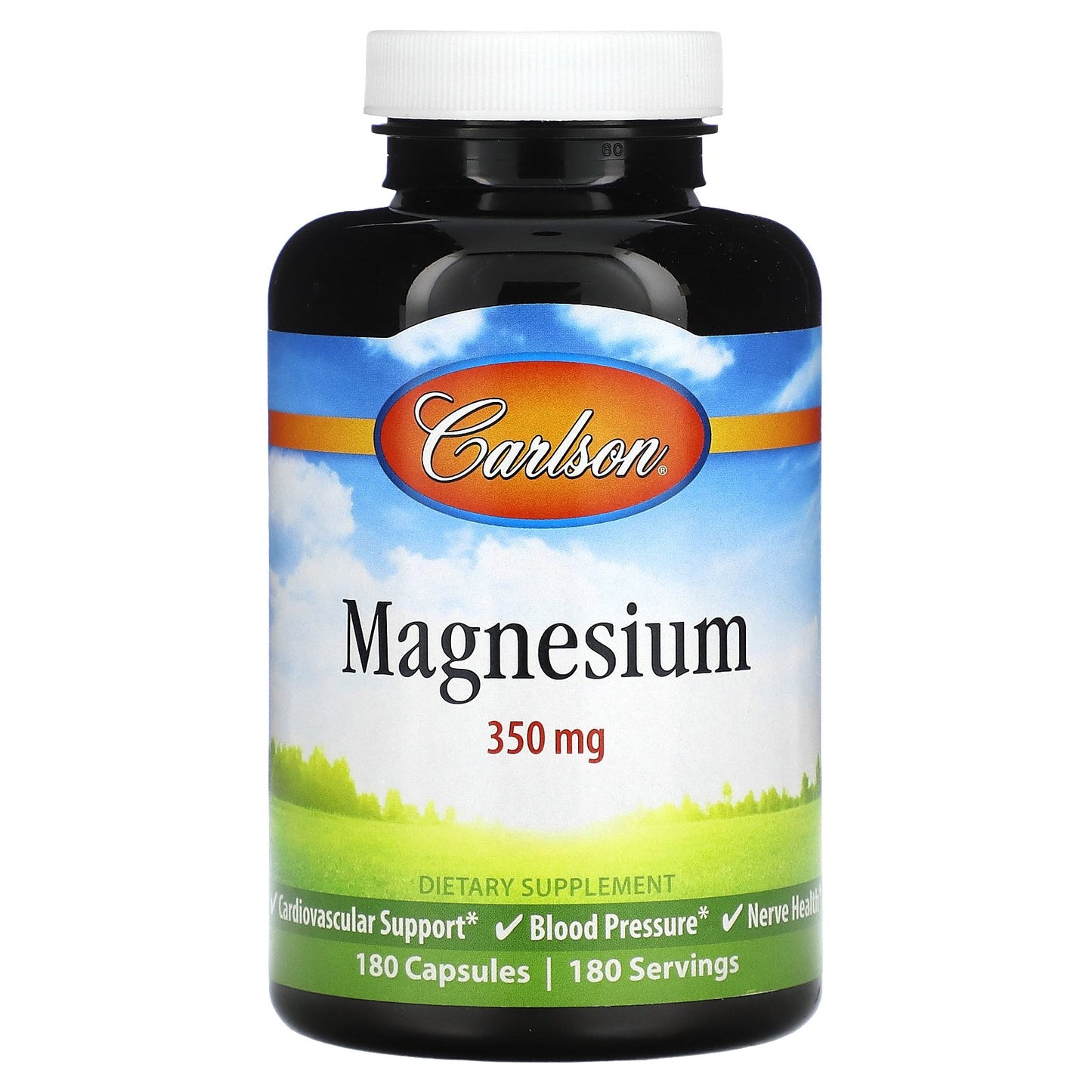 Carlson, Magnesium, 350 mg, 180 Capsules