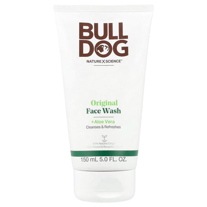 Bulldog Skincare For Men, Original Face Wash + Aloe Vera, 5 fl oz (150 ml)