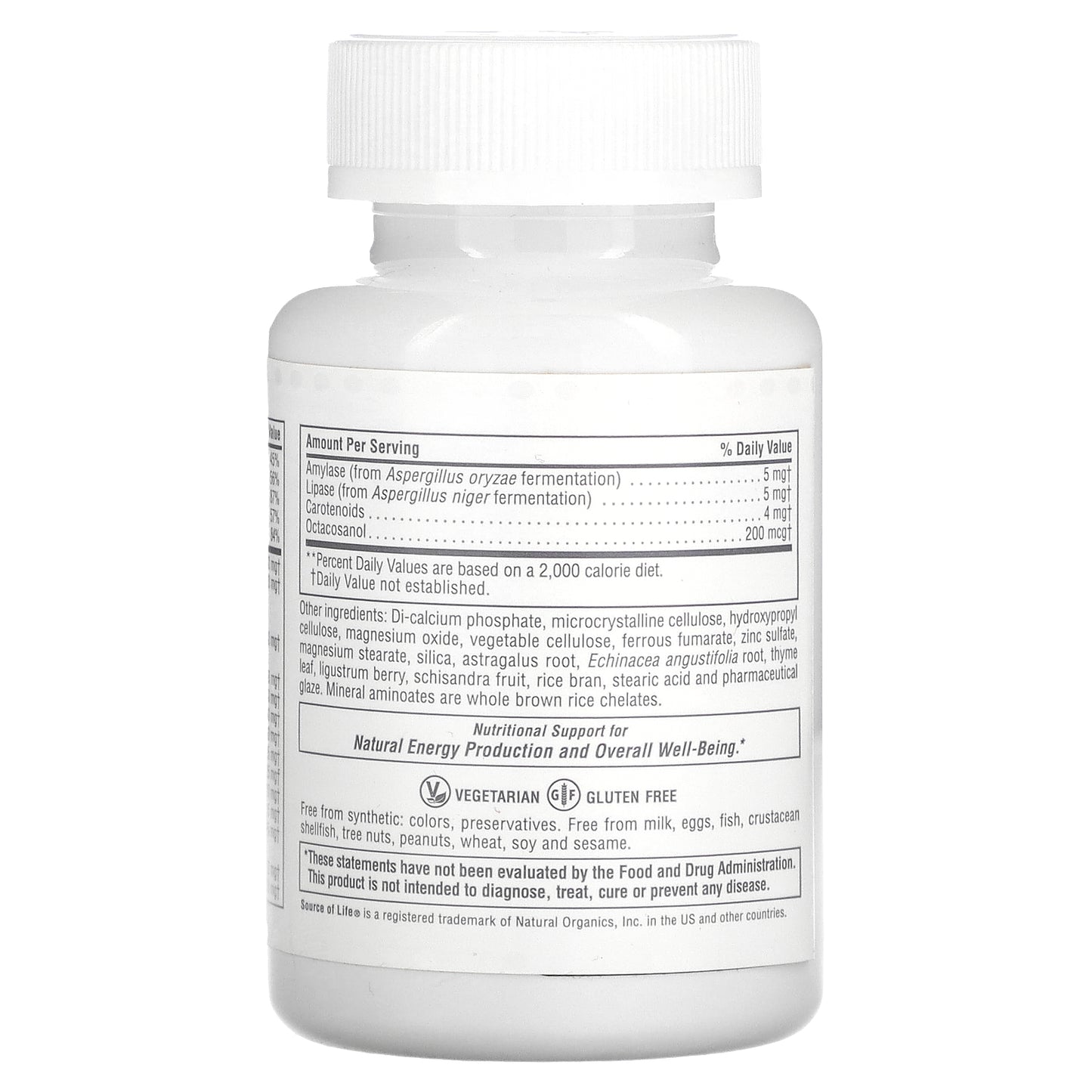 NaturesPlus, Source of Life, Original Mini-Tabs, Multi-Vitamin & Mineral Supplement with Concentrated Whole Food , 90 Tablets