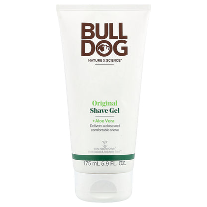 Bulldog Skincare For Men, Original Shave Gel +Aloe Vera, 5.9 fl oz (175 ml)