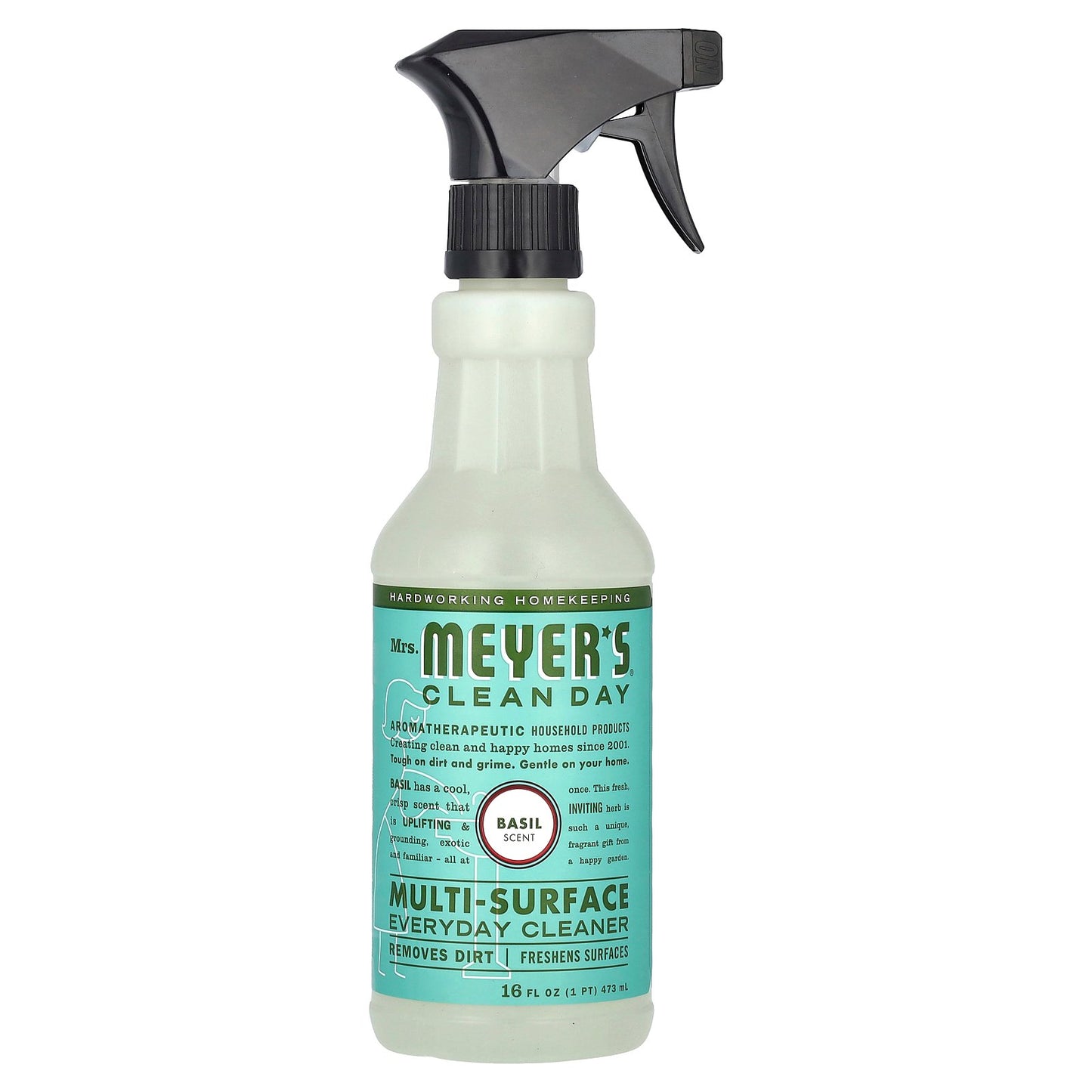 Mrs. Meyers Clean Day, Multi-Surface Everyday Cleaner, Basil Scent, 16 fl oz (473 ml)