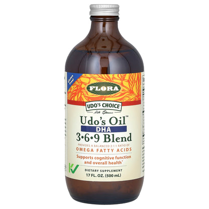 Flora, Udo's Choice, Udo's Oil DHA 3-6-9 Blend, 17 fl oz (500 ml)