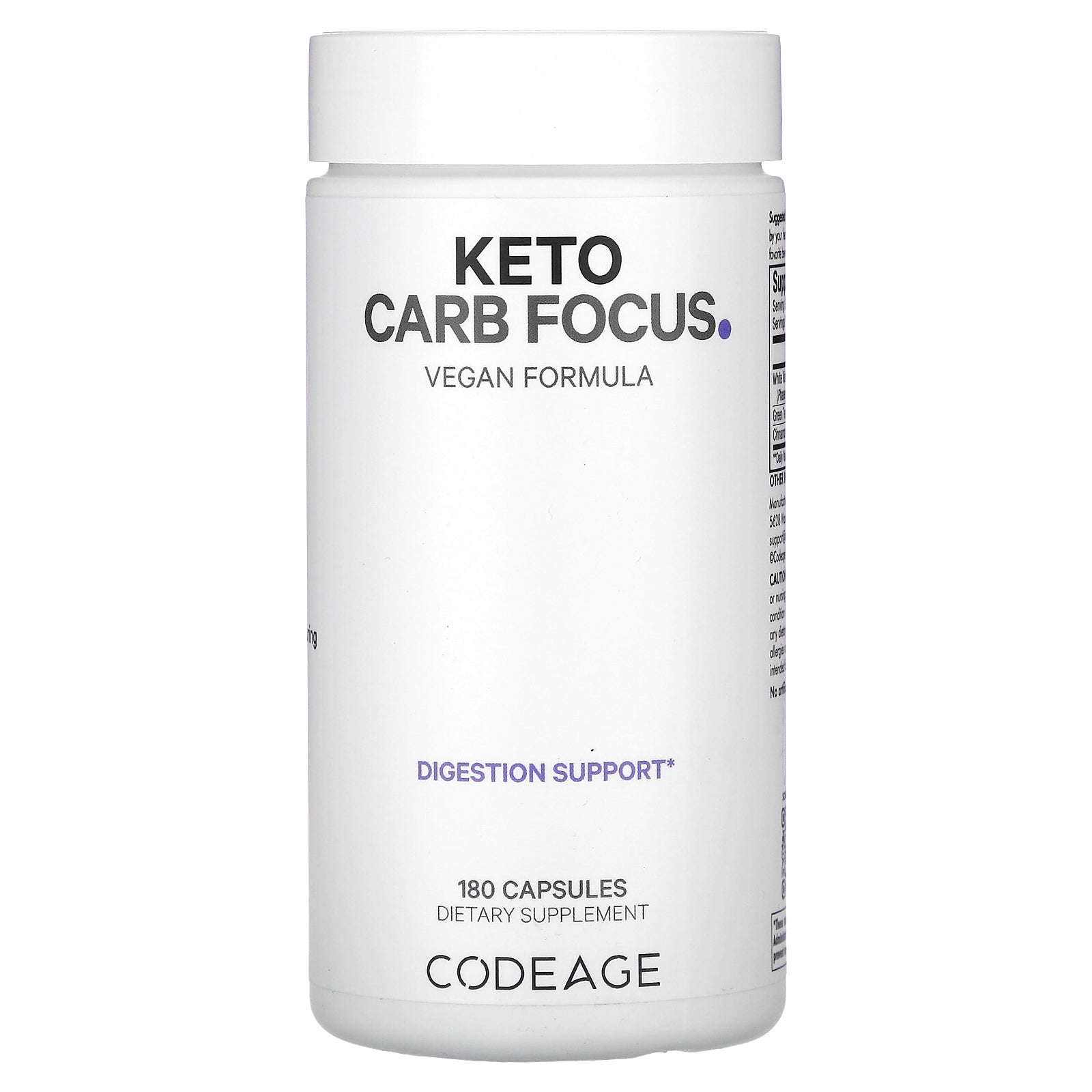 Codeage, Keto Carb Focus, 180 Capsules