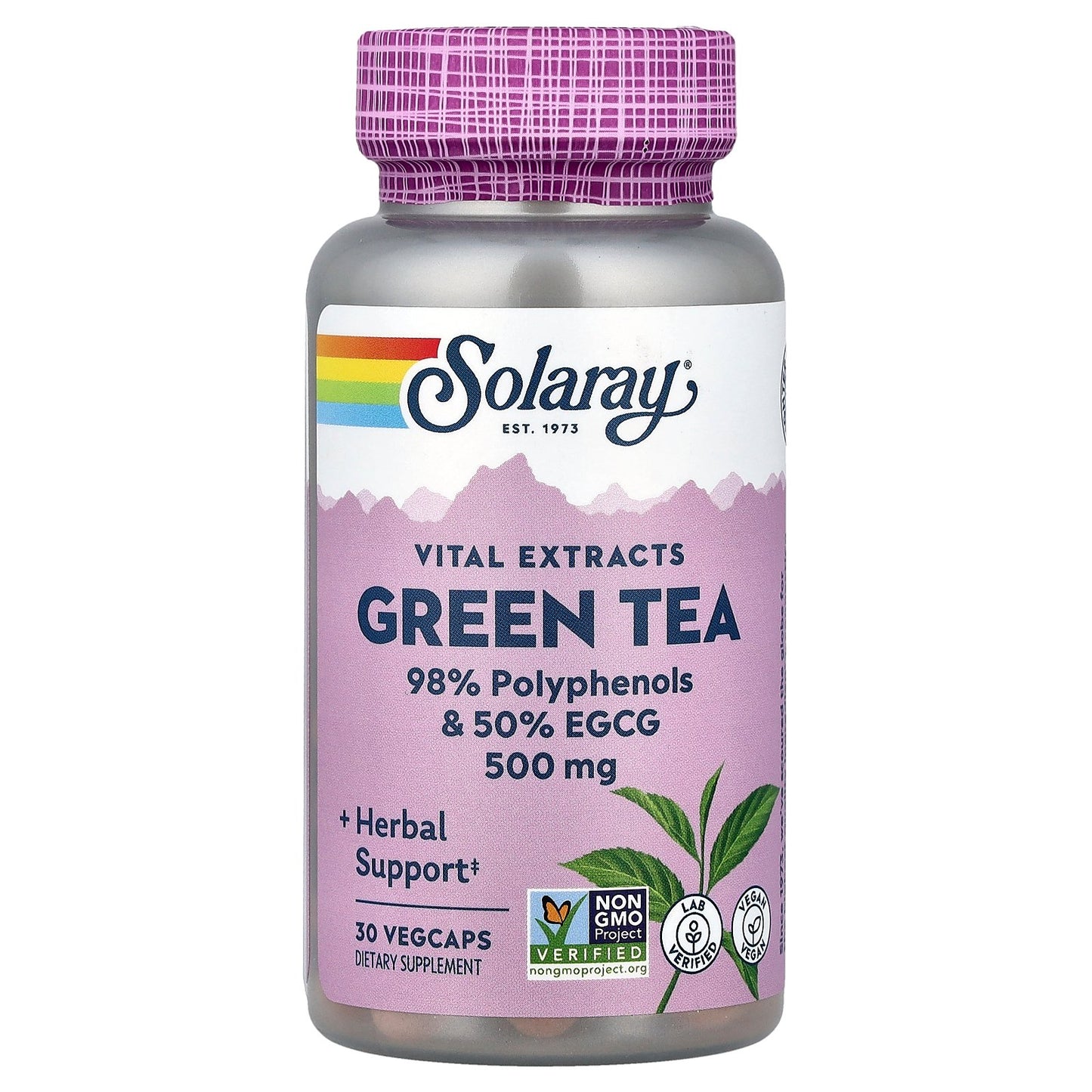 Solaray, Vital Extracts, Green Tea, 500 mg, 30 VegCaps