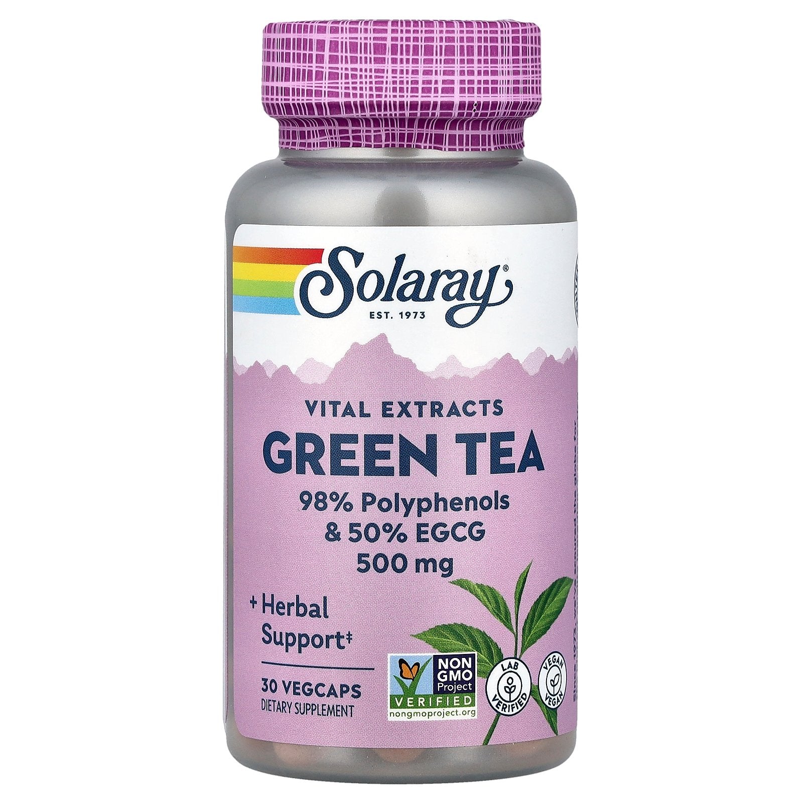Solaray, Vital Extracts, Green Tea, 500 mg, 30 VegCaps