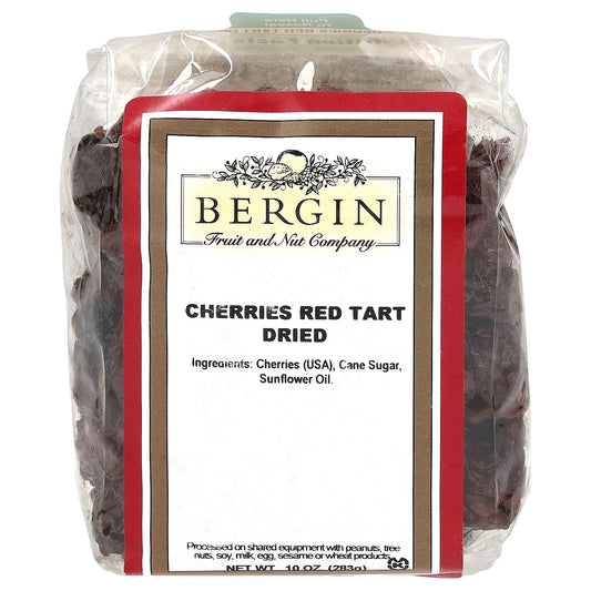 Bergin Fruit and Nut Company, Cherries Red Tart, Dried, 10 oz (283 g)